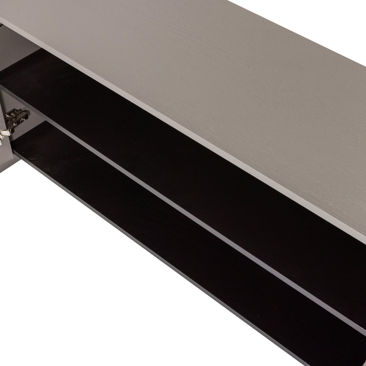 Meuble Tv en placage frêne L200 BROCK gris, WOOOD