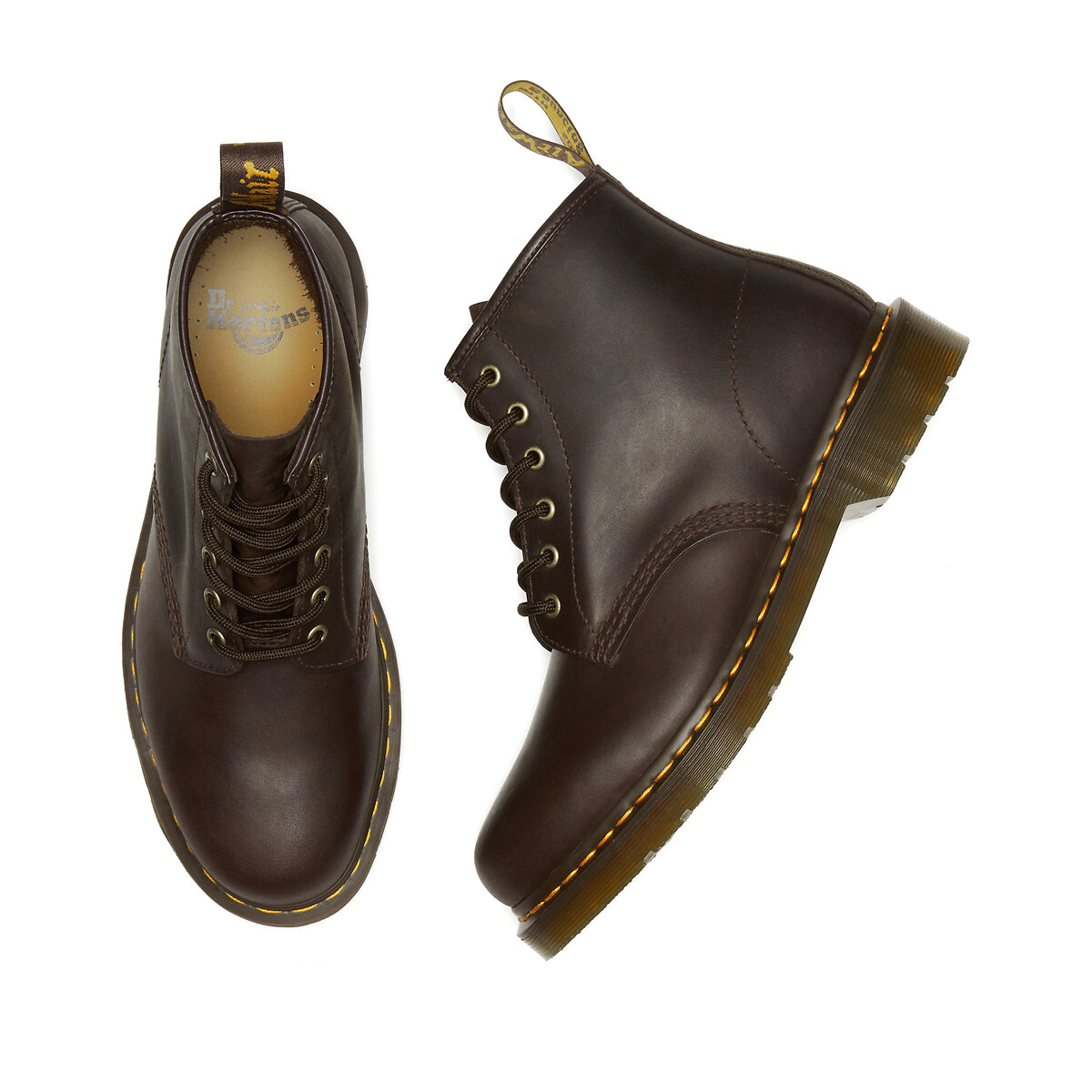 101 Crazy Horse Leather Boots dark brown, DR. MARTENS
