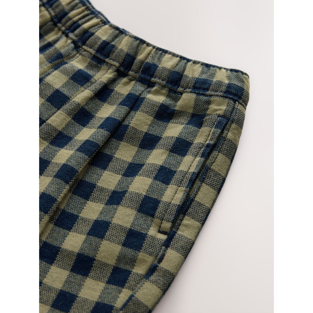 Pantalon bouffant à enfiler vichy marine, NEXT