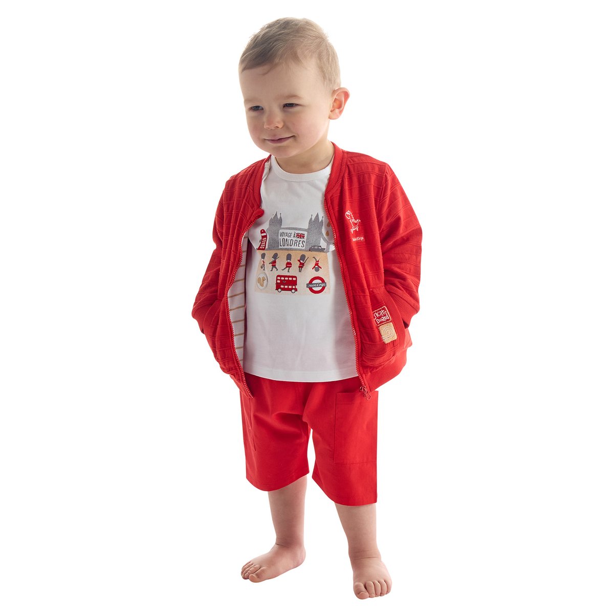 Cardigan modèle ricardo sucre d'orge rouge, SUCRE D'ORGE