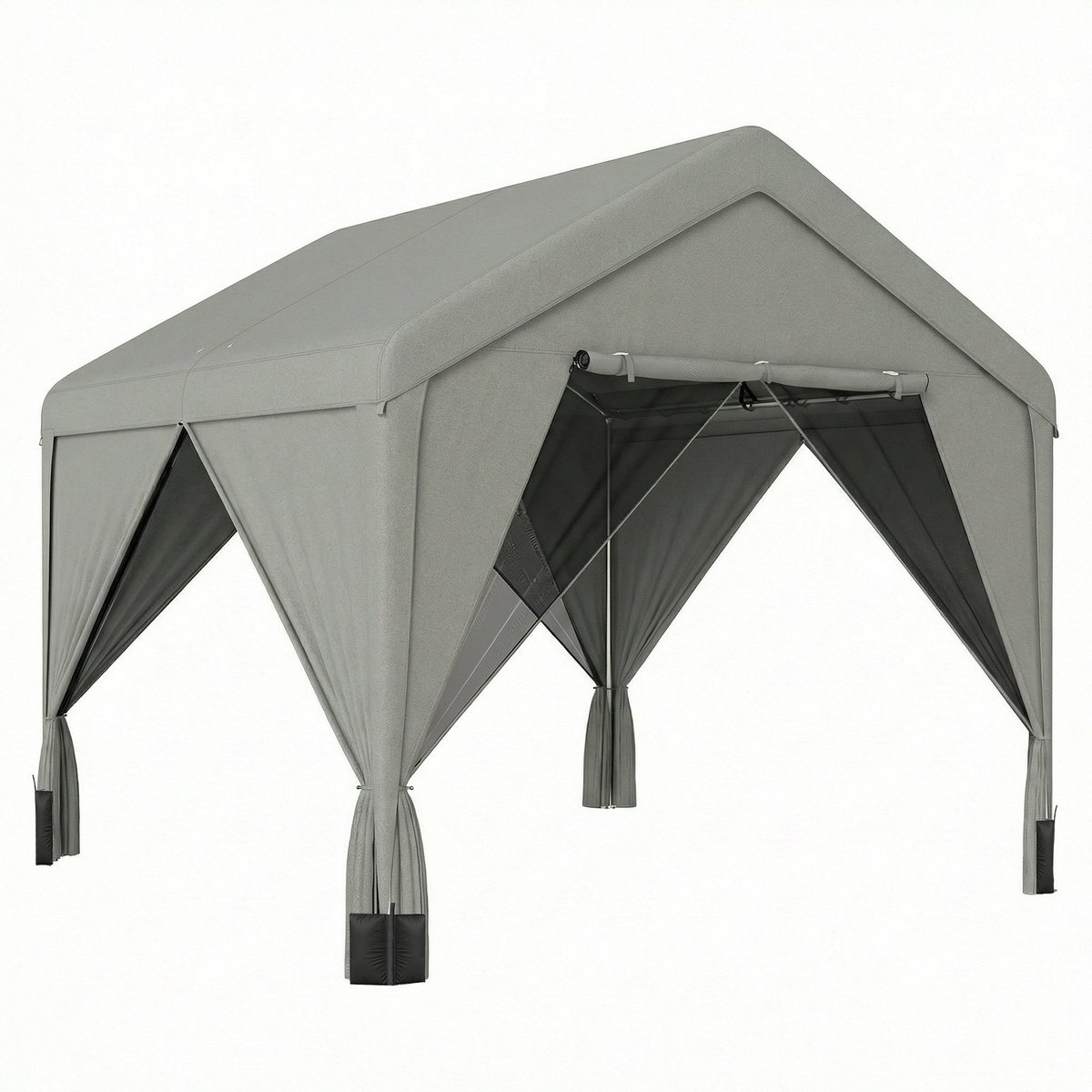 Gazebo Acier galvanisé Gris gris, OUTSUNNY