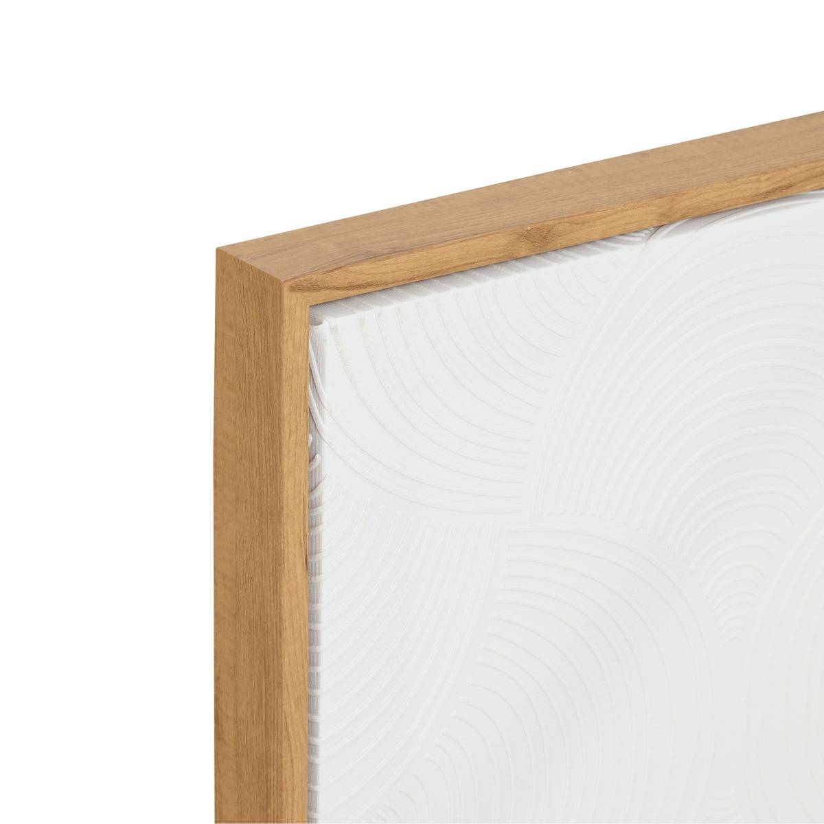 Toile 3D motifs abstraits relief MARILOU blanc, ATMOSPHERA