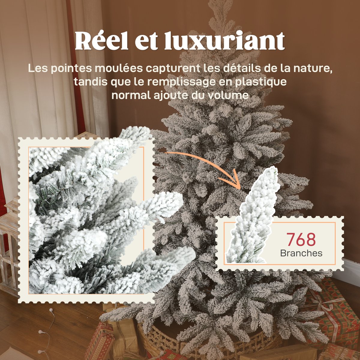 Sapin de Noël Plastique Vert vert, HOMCOM