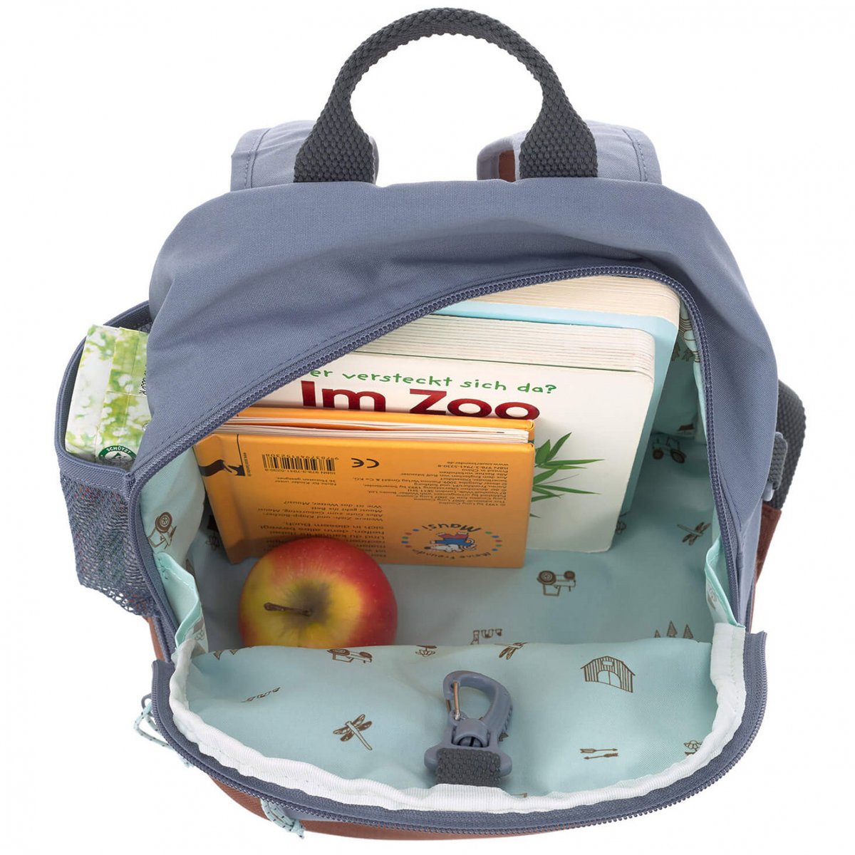 Sac à dos bébé bleu, marron, LASSIG