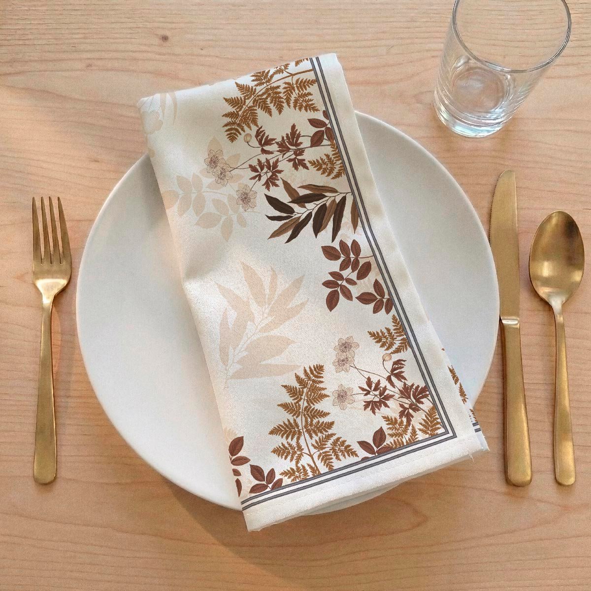 Lot de 4 serviettes en coton 100% Sienna écru, NAF NAF HOME