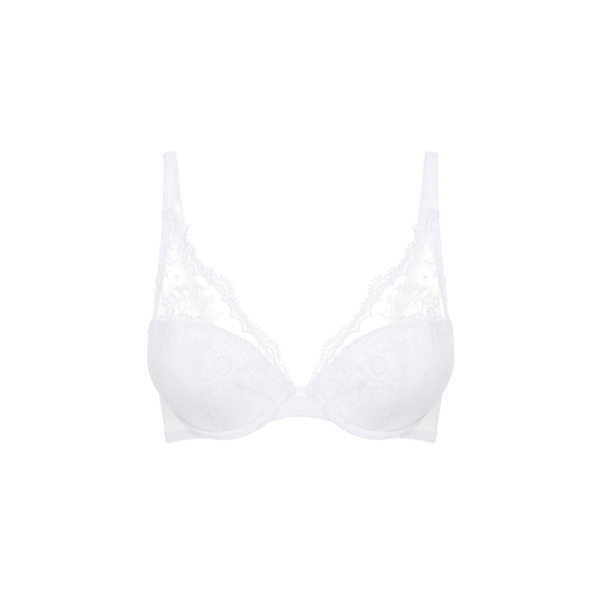 Soutien-gorge push-up décolleté plongeant, INTRIGUE blanc, SIMONE PERELE