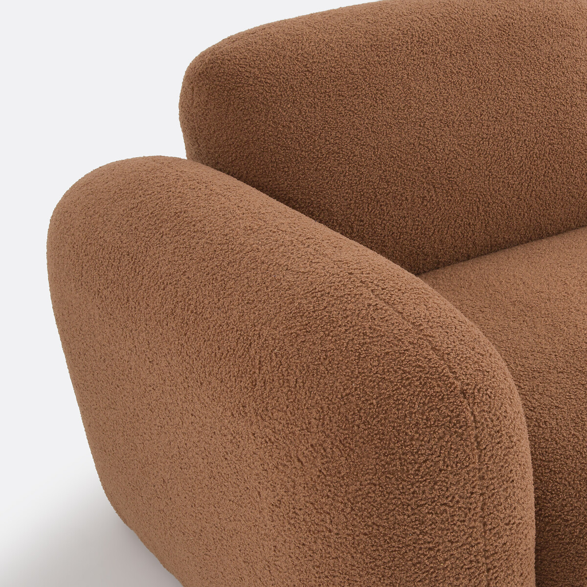 Wendesofa, Ecksofa, dicker Bouclé, Danilo karamell, LA REDOUTE INTERIEURS