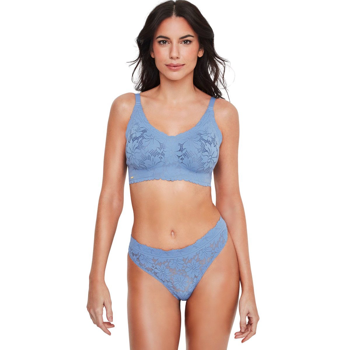 Soutien-gorge triangle préformé sans armatures ONE AND LACE bleu, SELMARK