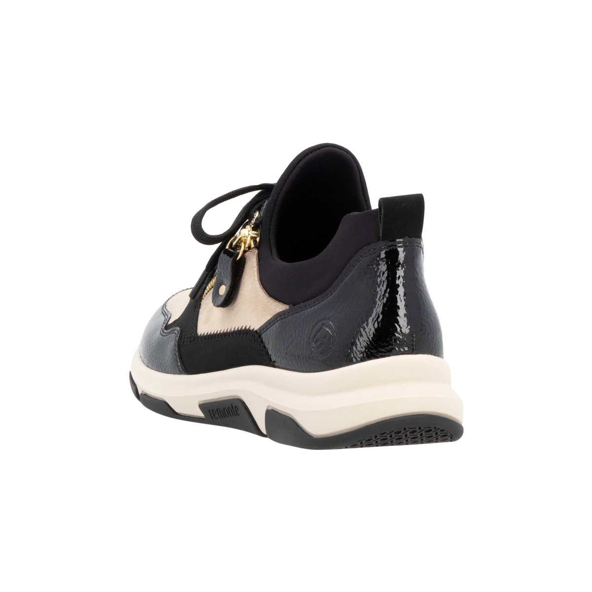 Basket Basse Cuir France noir-combi, REMONTE