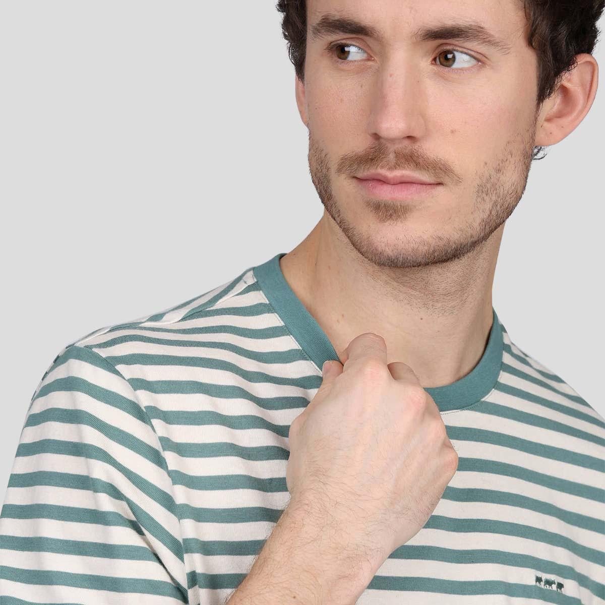 T-shirt rayé vert, MISE AU GREEN