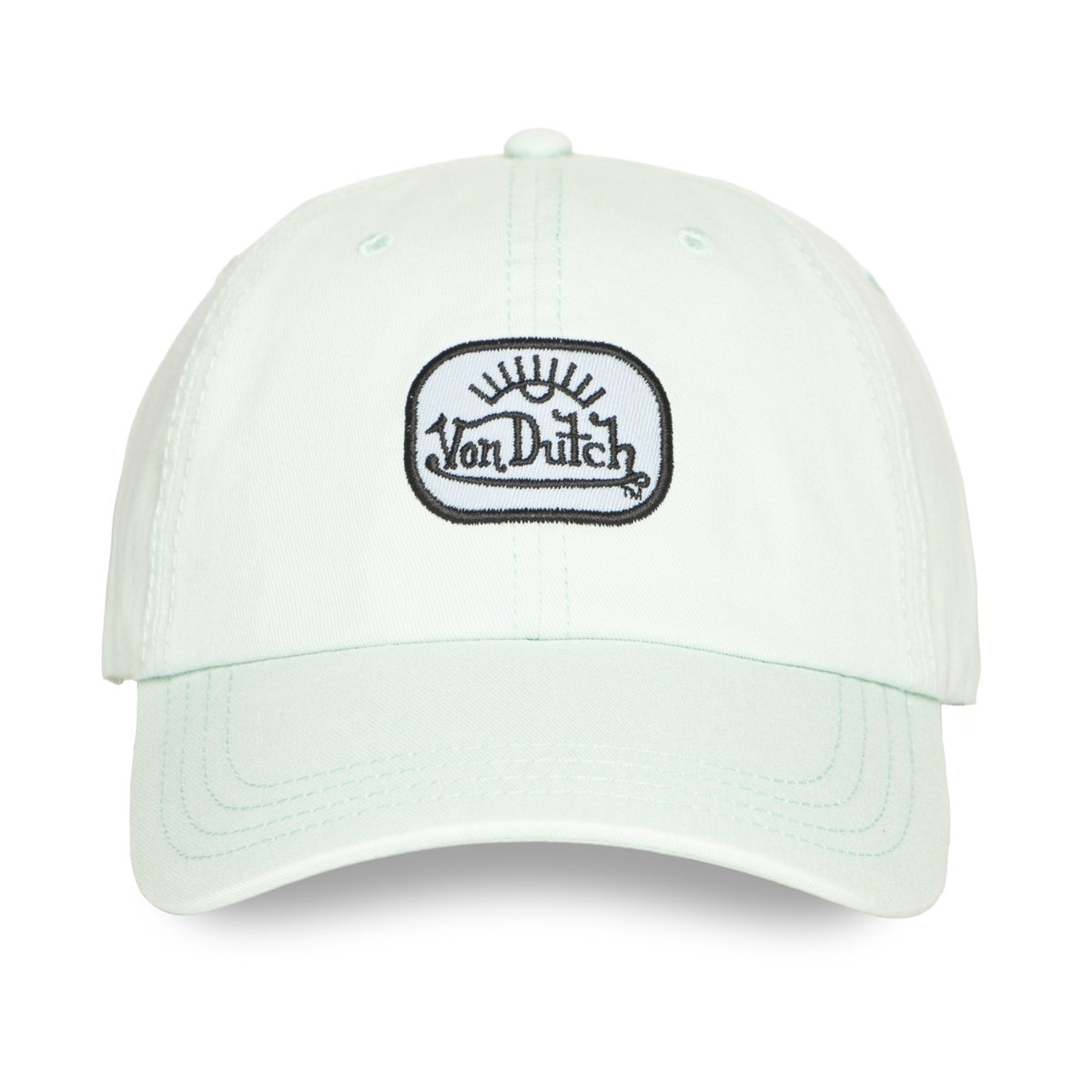 Casquette Dad Cap Log vert pâle/noir/bleu ciel, VON DUTCH
