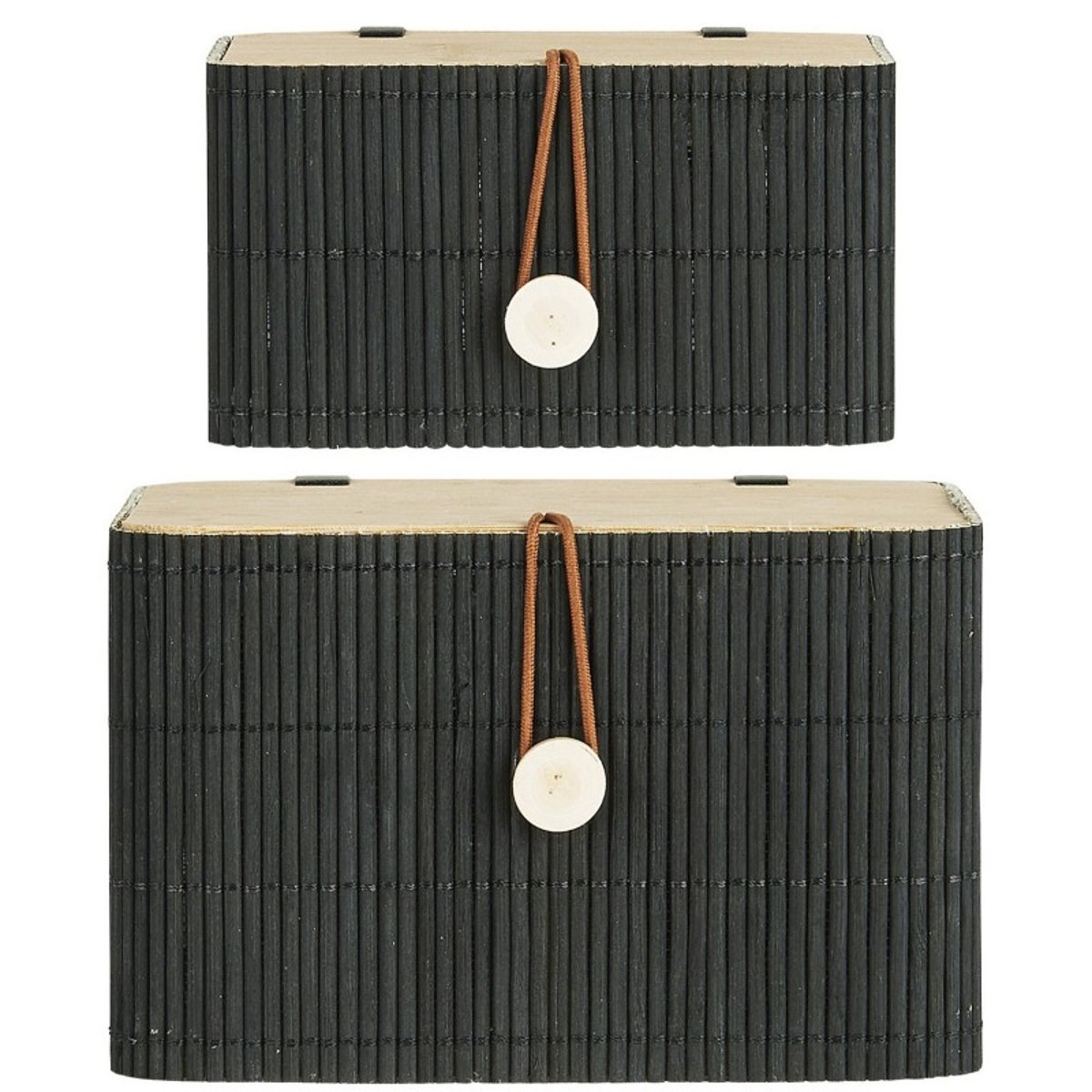 Boîtes bambou set de 2 noir, IB LAURSEN