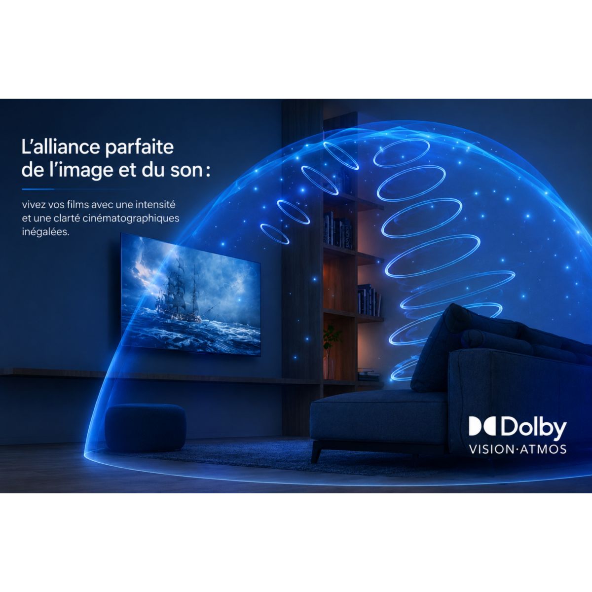 TV OLED 65OLED811 (2026) 65" (164 cm) 4K Ultra HD - Expérience Cinéma & Gaming, 120Hz, Ambilight, Smart TV couleur unique, PHILIPS