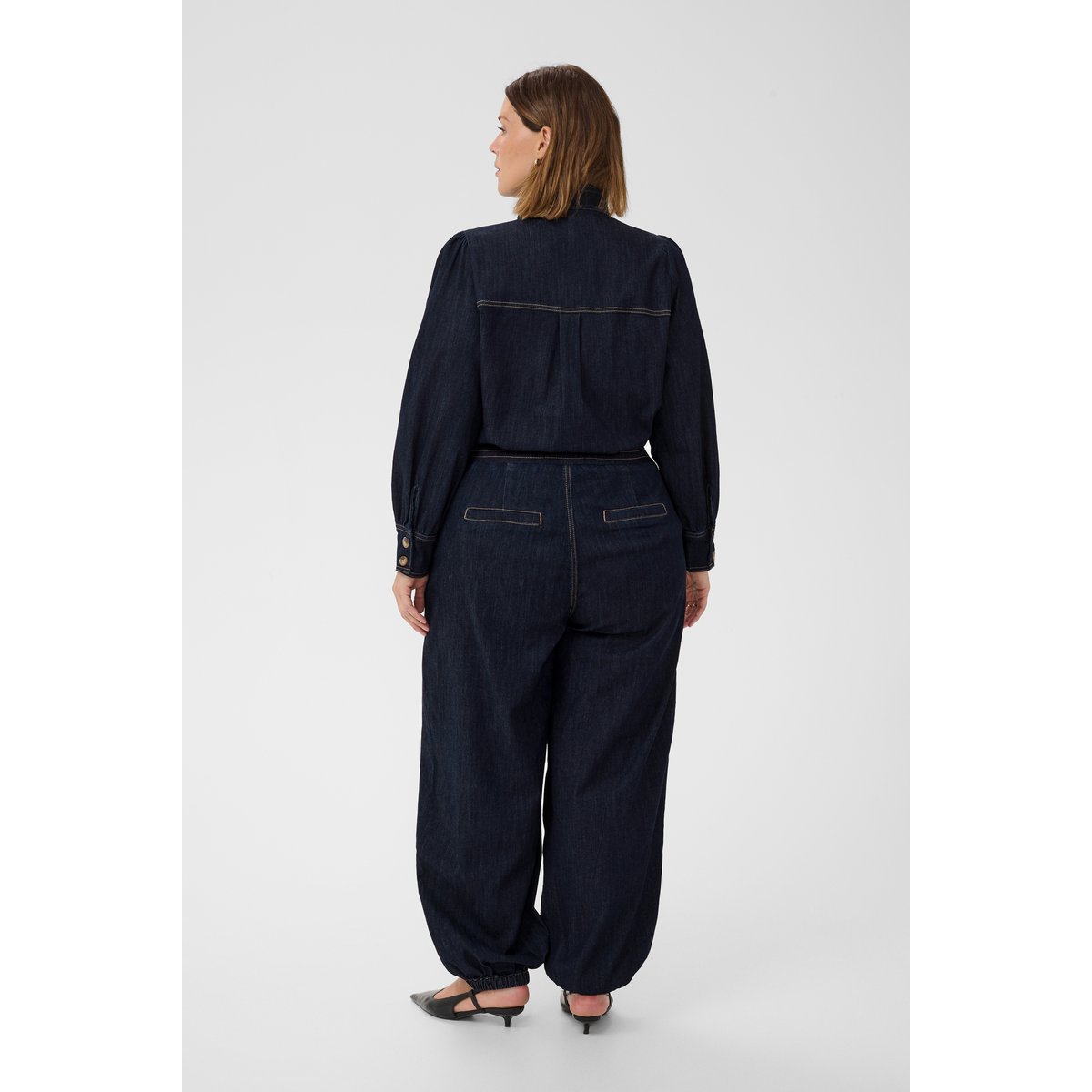 Jeans bleu raw blue denim, KAFFE CURVE