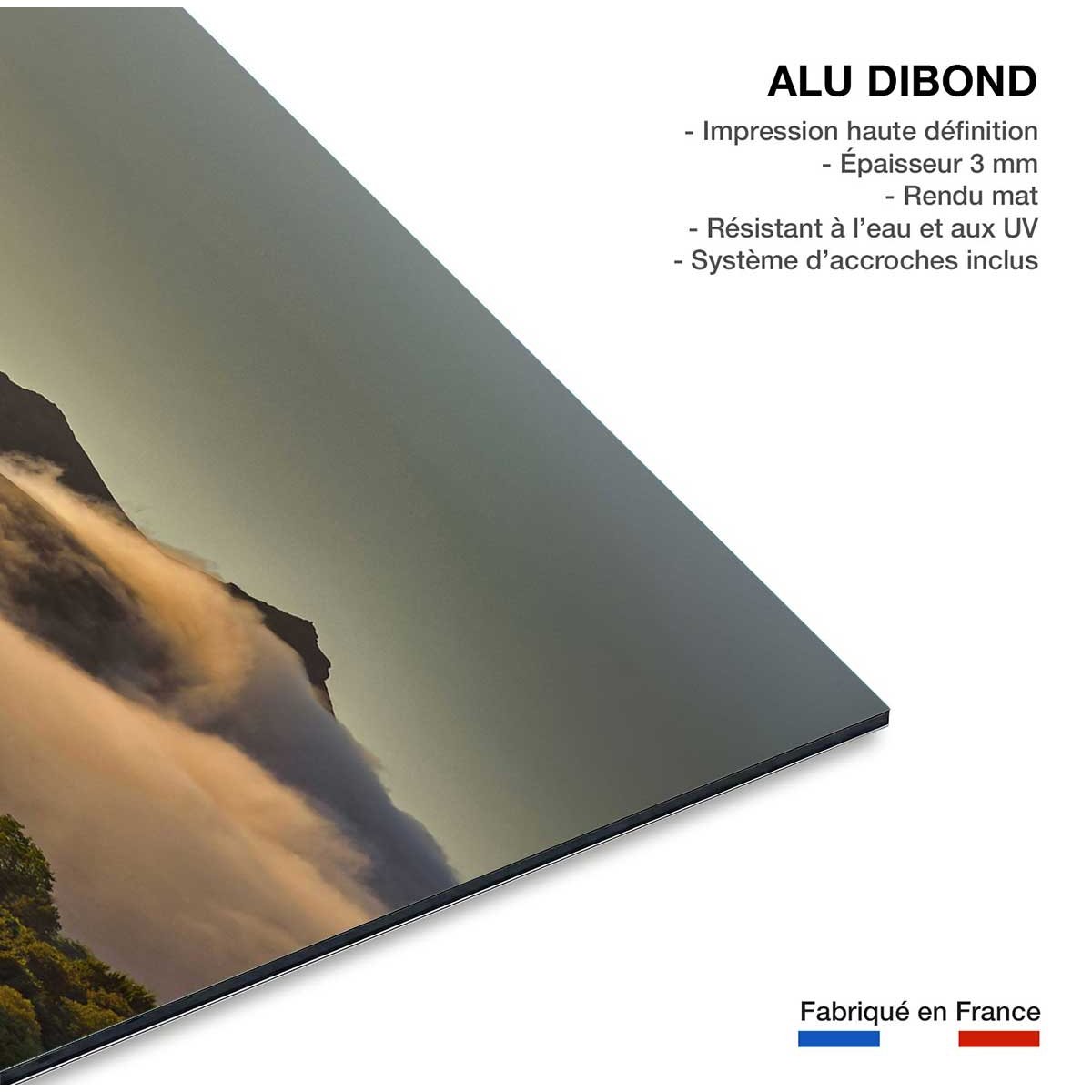 Tableau la montagne de la rhune tableau alu dibond, HEXOA