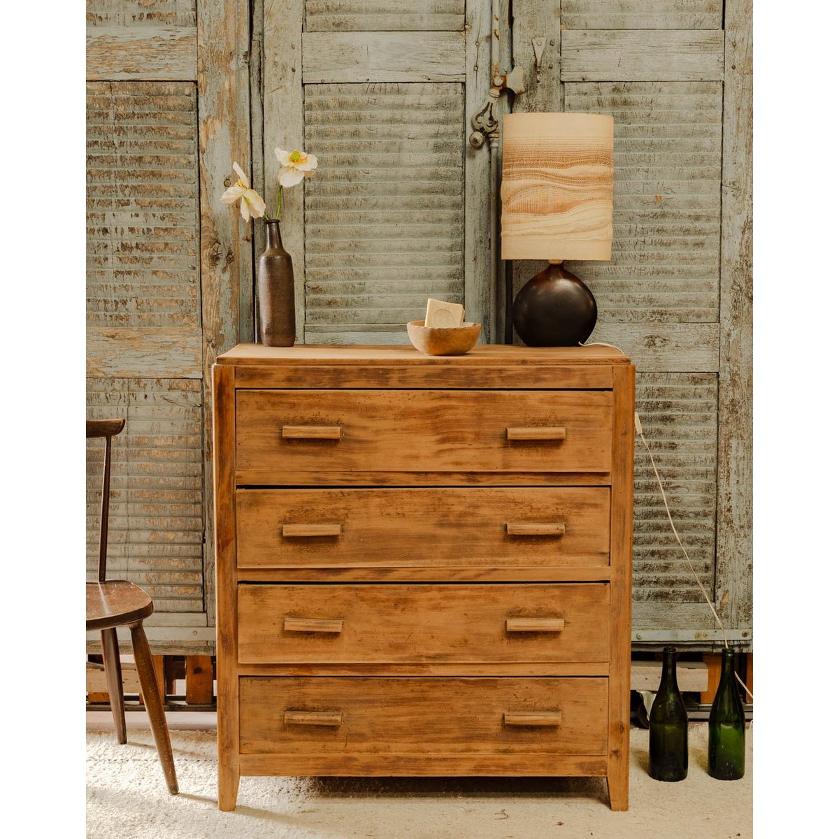 Commode en chêne Garance N°730 - Bon état bois clair, DEBONGOUT
