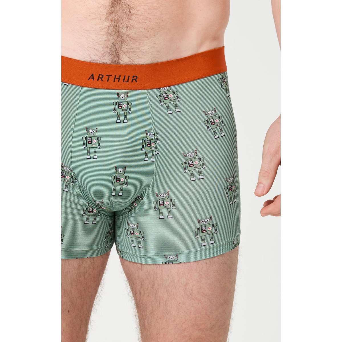 Boxer en coton imprimé Robot mousse, ARTHUR