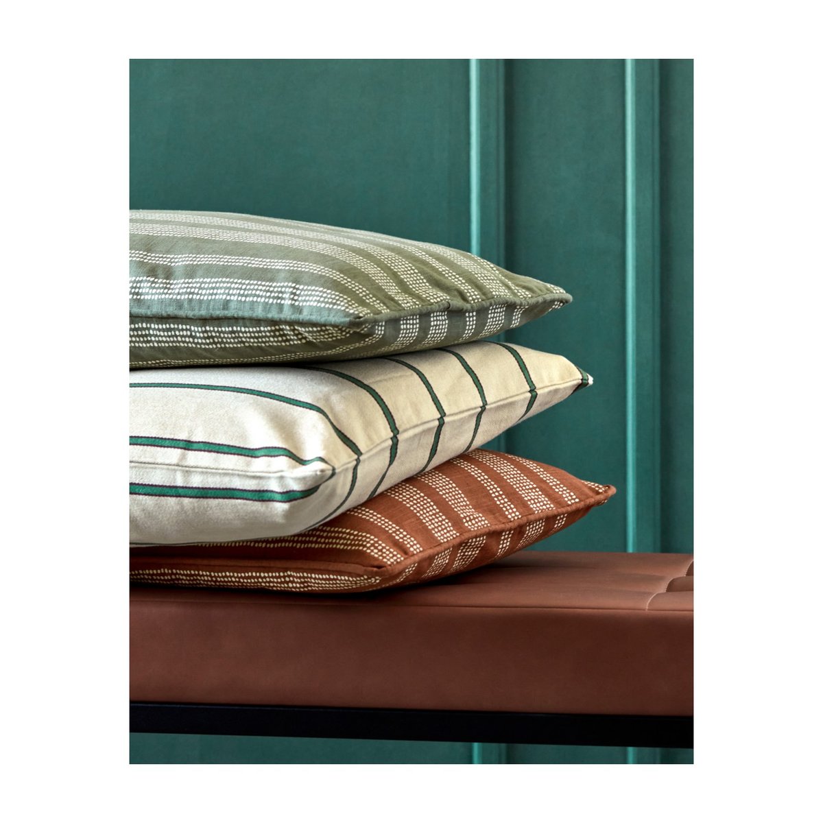 Housse de coussin Dotti vert, HOUSE DOCTOR