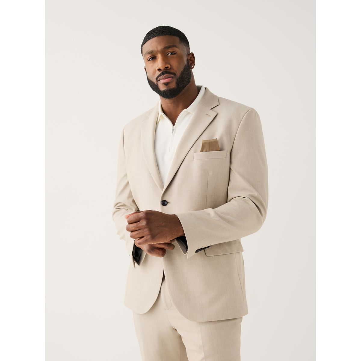 Veste de costume stretch motionflex naturel, NEXT