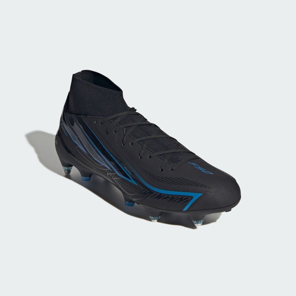 Chaussure De Football Mi-Montante F50 Hyperfast League Terrain Gras Chaussure De Football Mi-Montante F50 Hyperfast League Terrain Gras core black / core black / lucid ray blue, adidas Performance