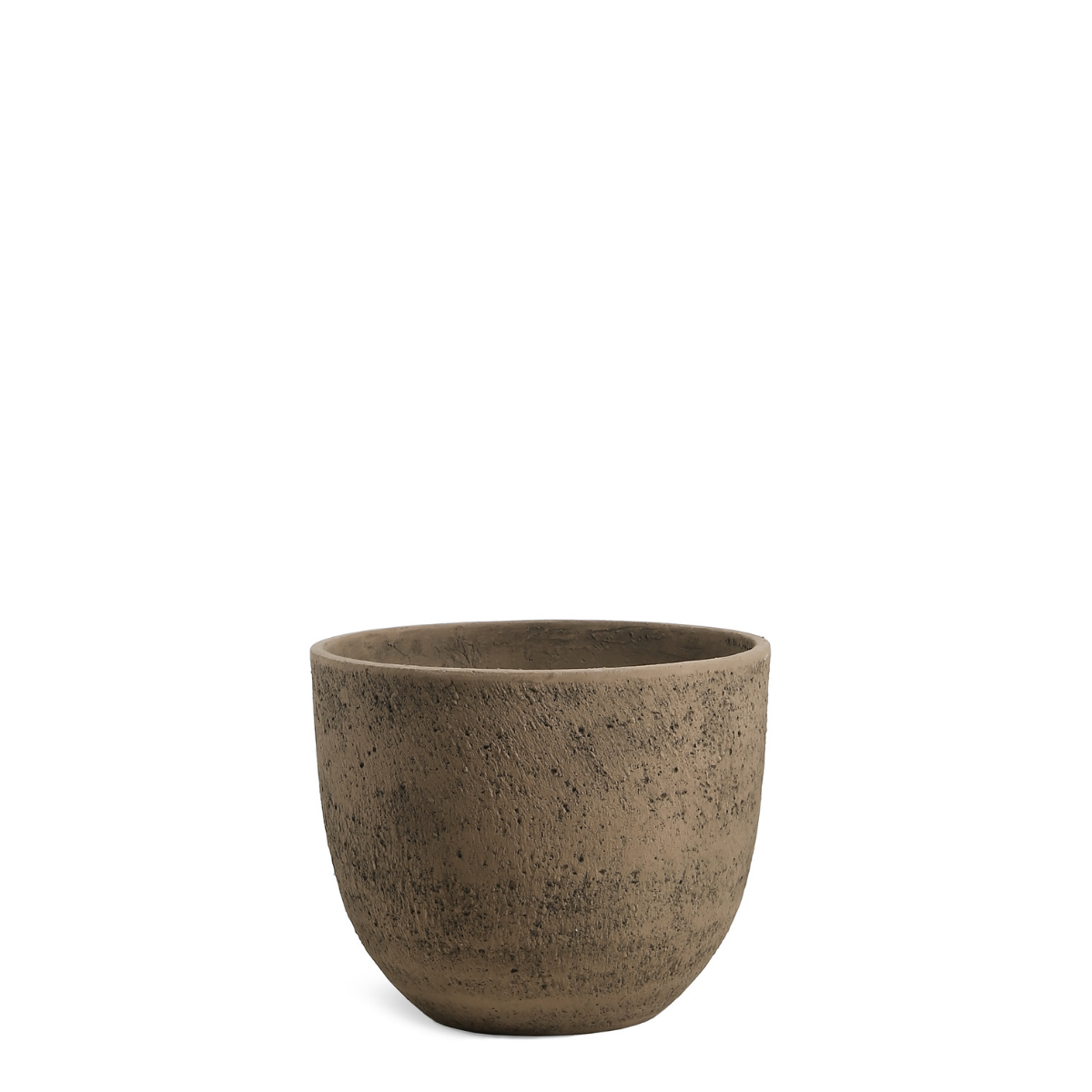 Cache-pot décoratif en ciment antique H25 TERRA marron clair, SIA DECO