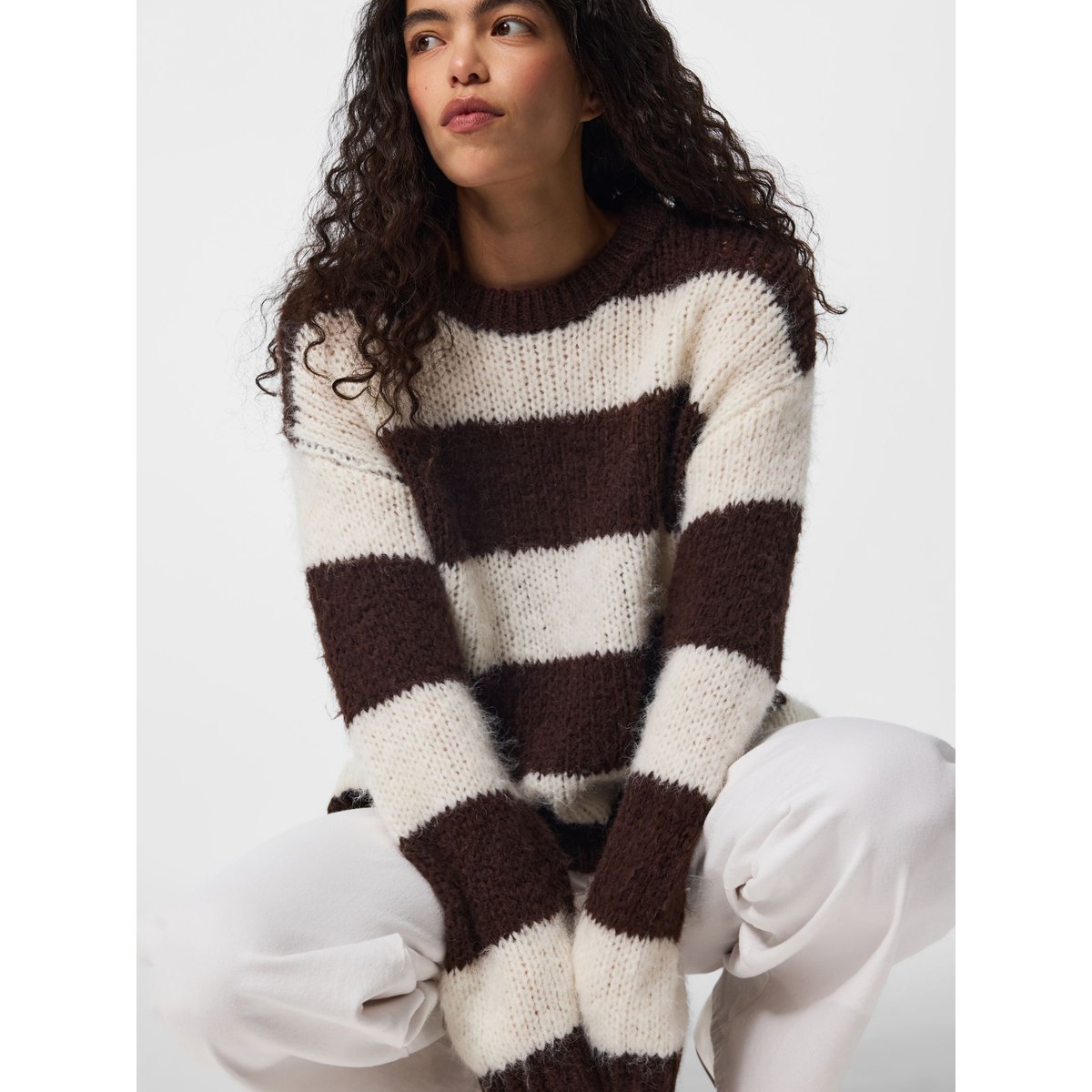 Pull En Maille marron - hot fudge1, PIECES