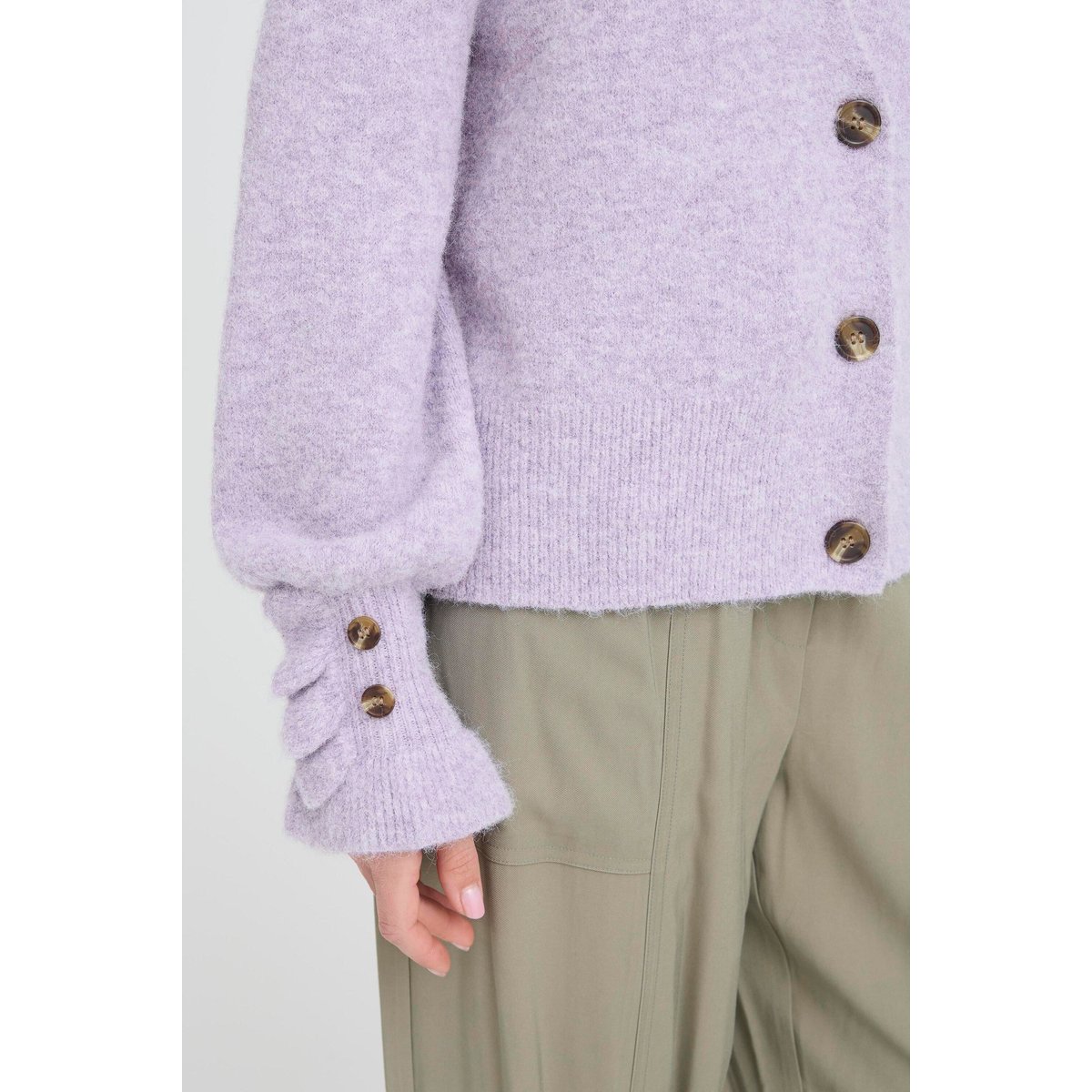 Cardigan Long sleeve violet english lavender melange, B.YOUNG