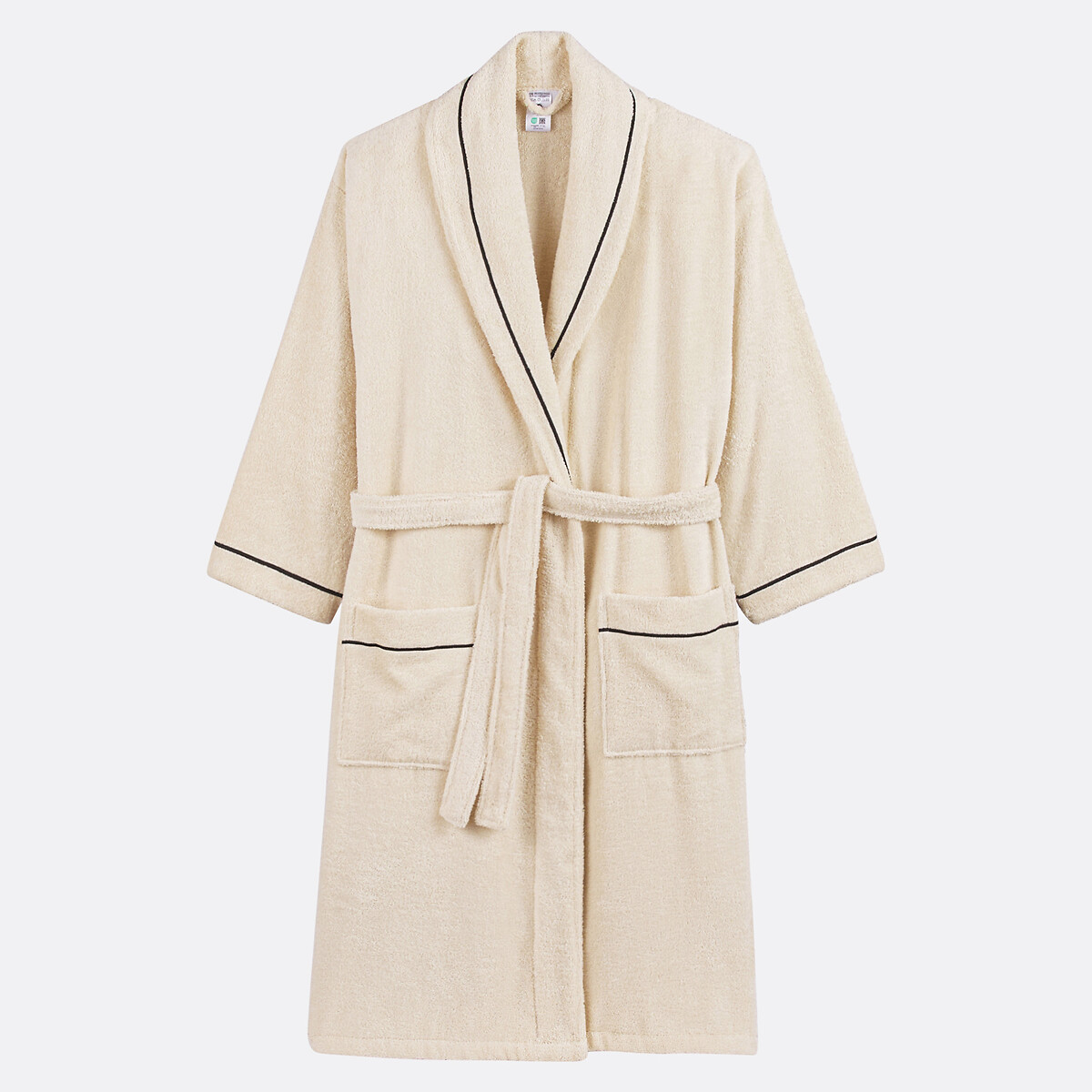 Peignoir adulte châle en coton peigné 400 g/m2, Victor ivoire, LA REDOUTE INTERIEURS