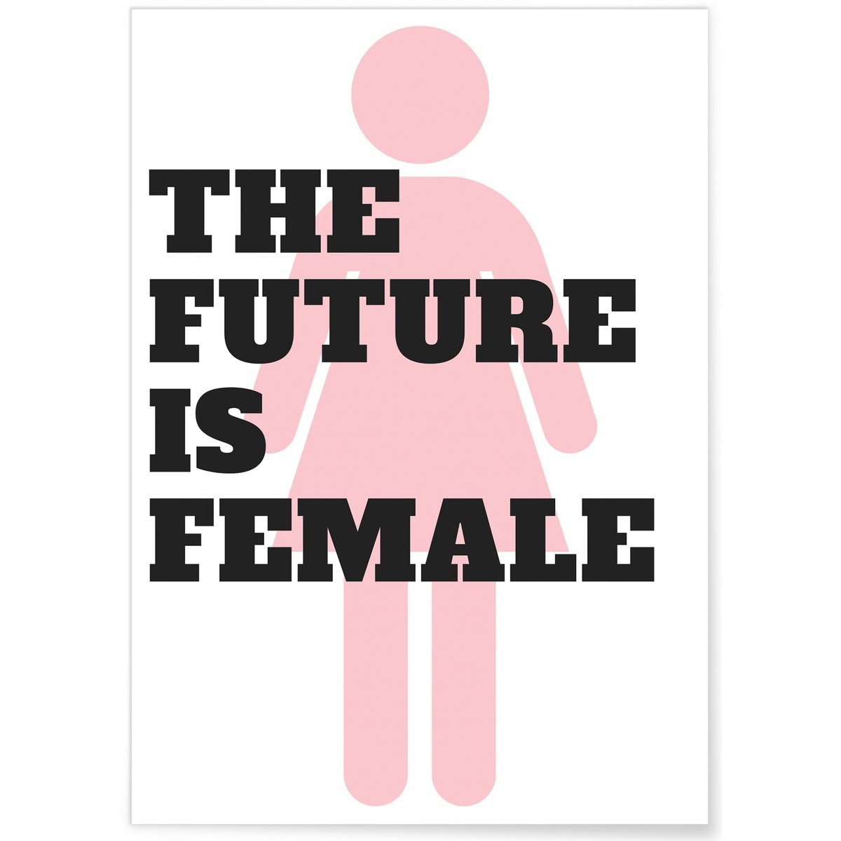 Affiche The future is Female blanc, L'AFFICHERIE