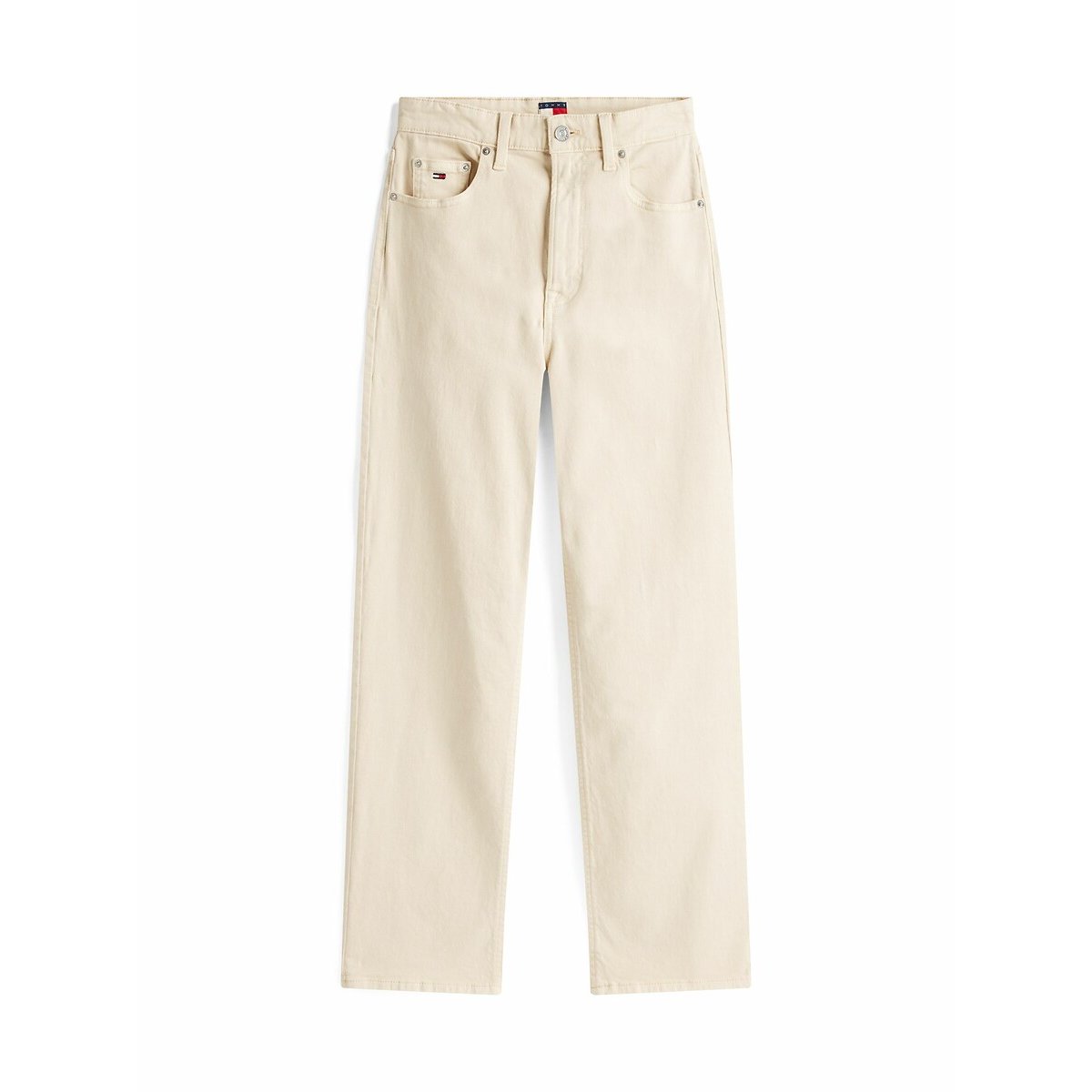 Slim Fit Trousers with High Waist beige, TOMMY JEANS