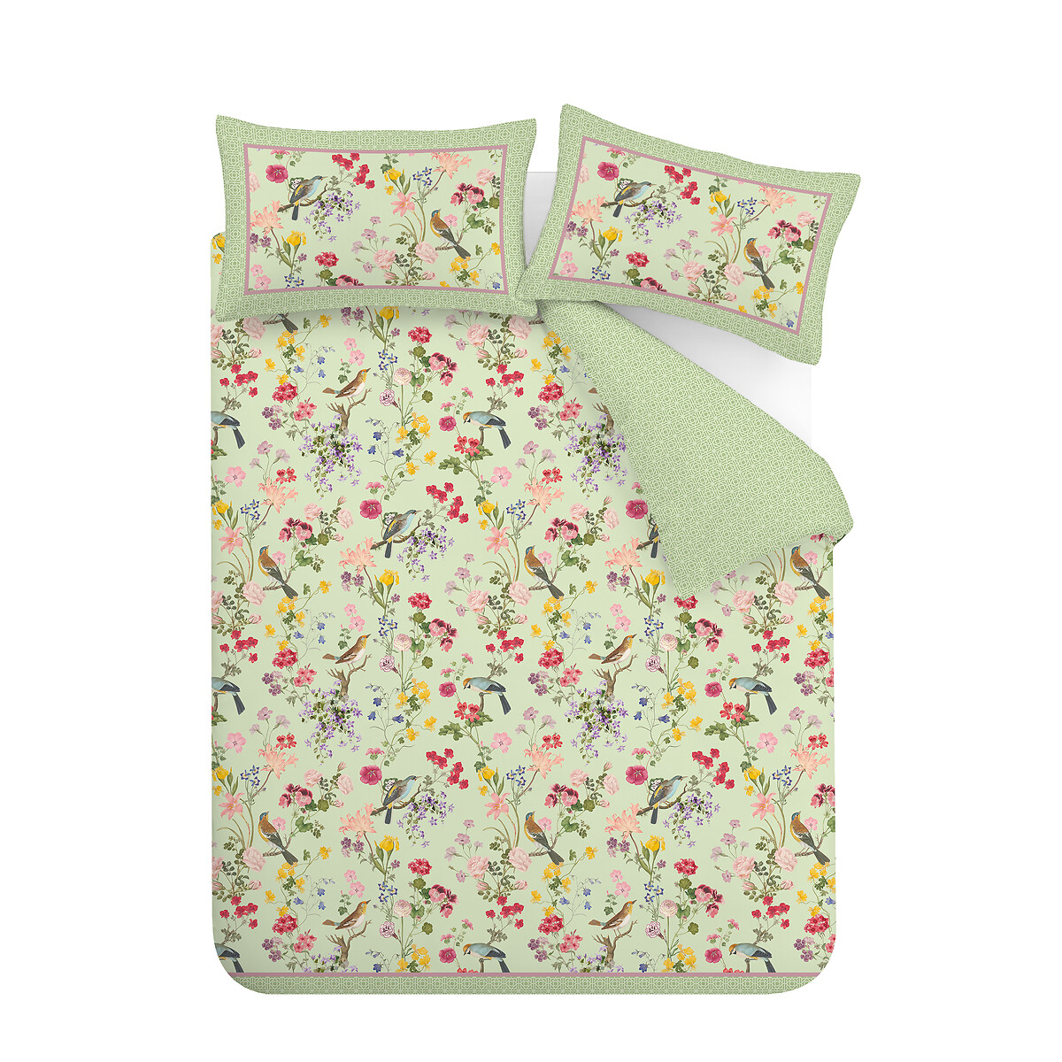 Rhs X Catherine Lansfield Birds In Bloom So Soft Duvet Cover And Pillowcase Set green, RHS