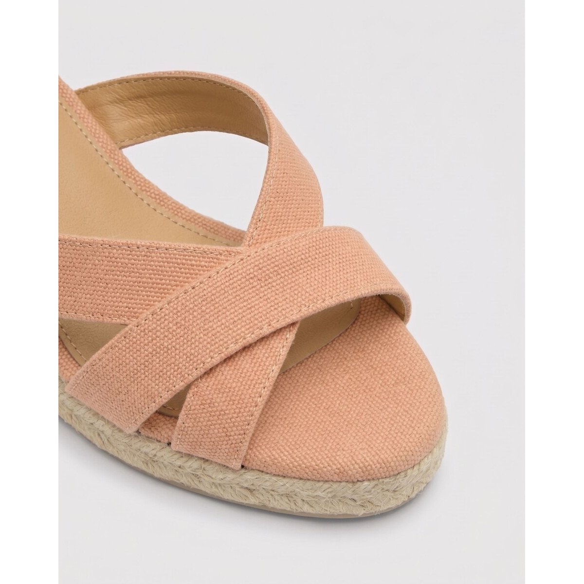 Espadrillas con zeppa in tela, Bruna pesca, CASTANER