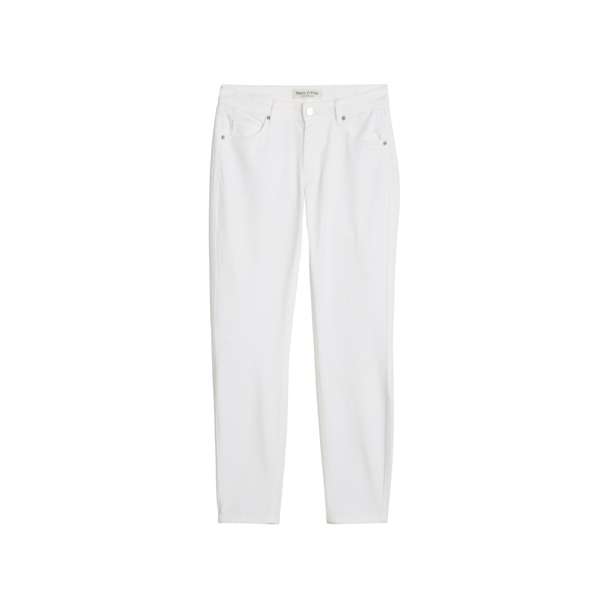Pantalon modèle Lulea slim avec TENCEL™ Lyocell blanc, MARC O'POLO