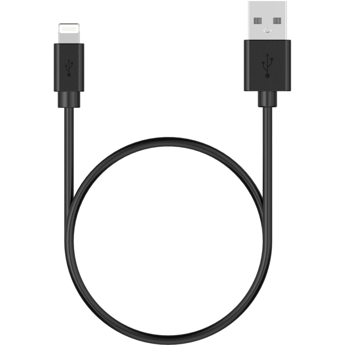Câble Lightning vers USB 1M certifié Apple Noir couleur unique, ESSENTIEL B