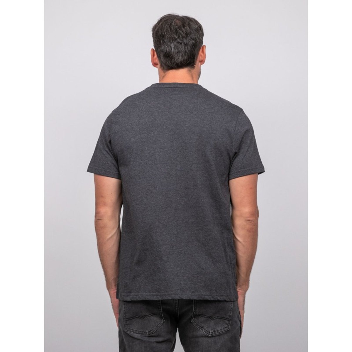 T Shirt Manches Courtes Coton Motif Moto Jatoulo gris, RITCHIE