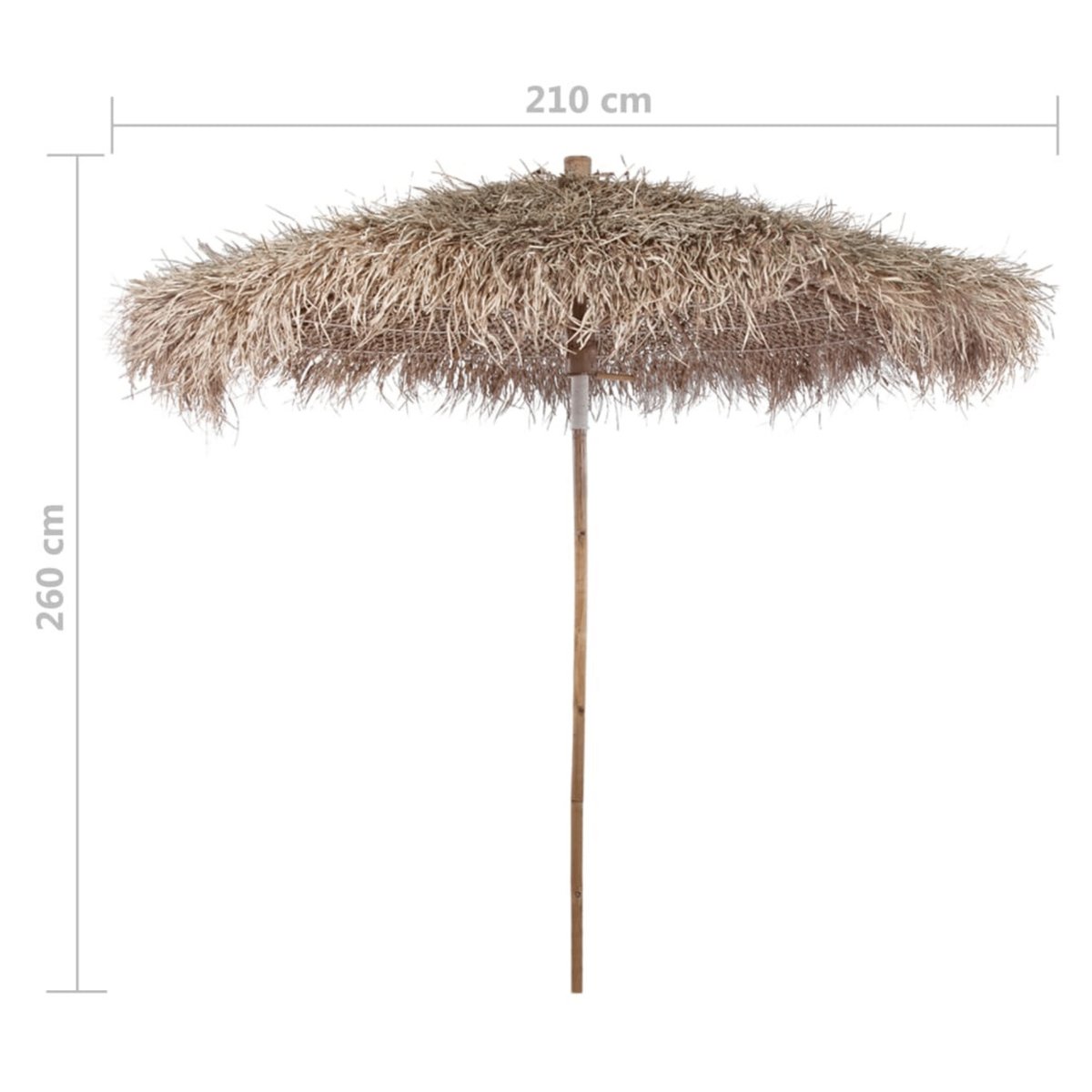 Parasol en bambou avec toit en feuilles de bananier naturel, HOME MAISON