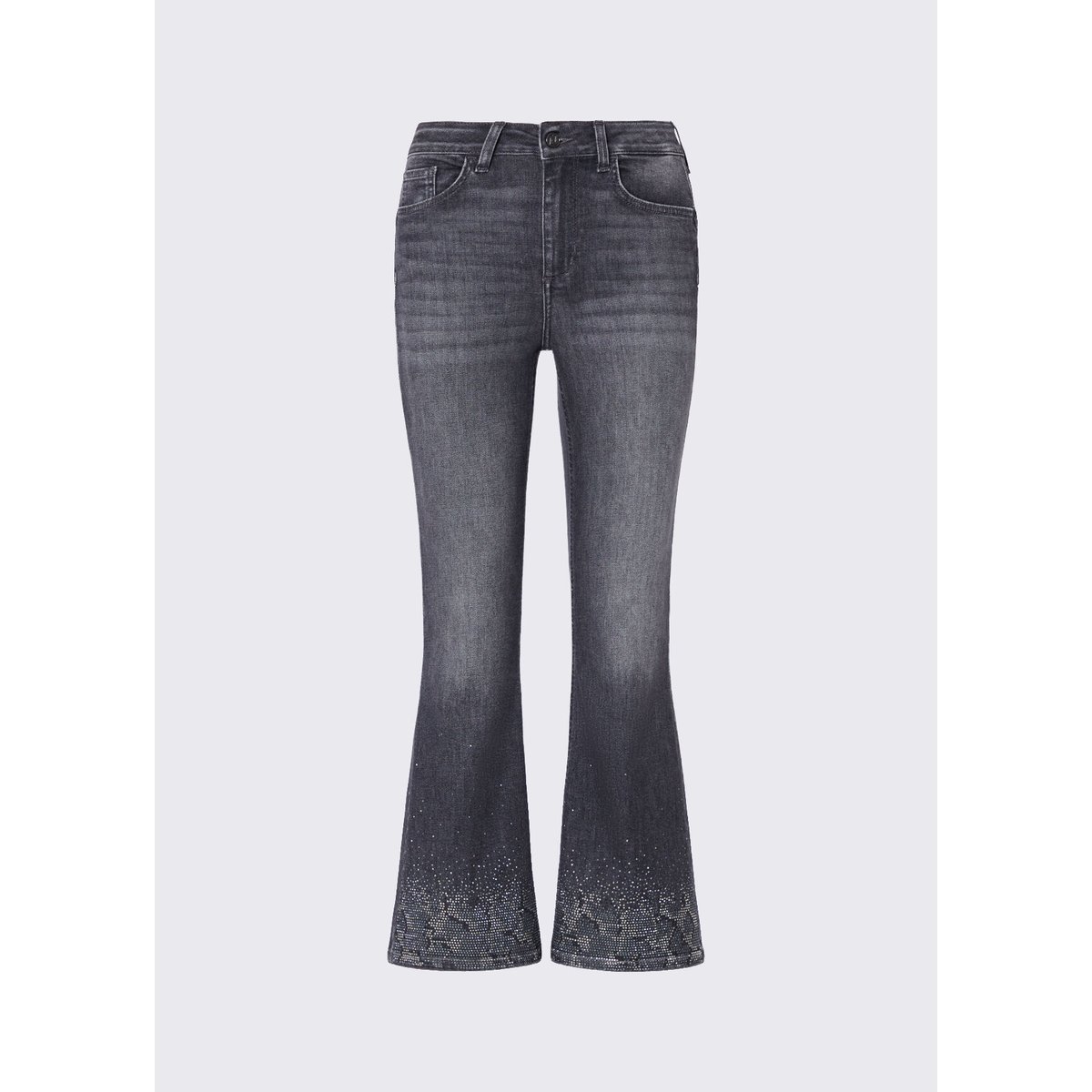 Jean bootcut avec strass denim gris, LIU JO