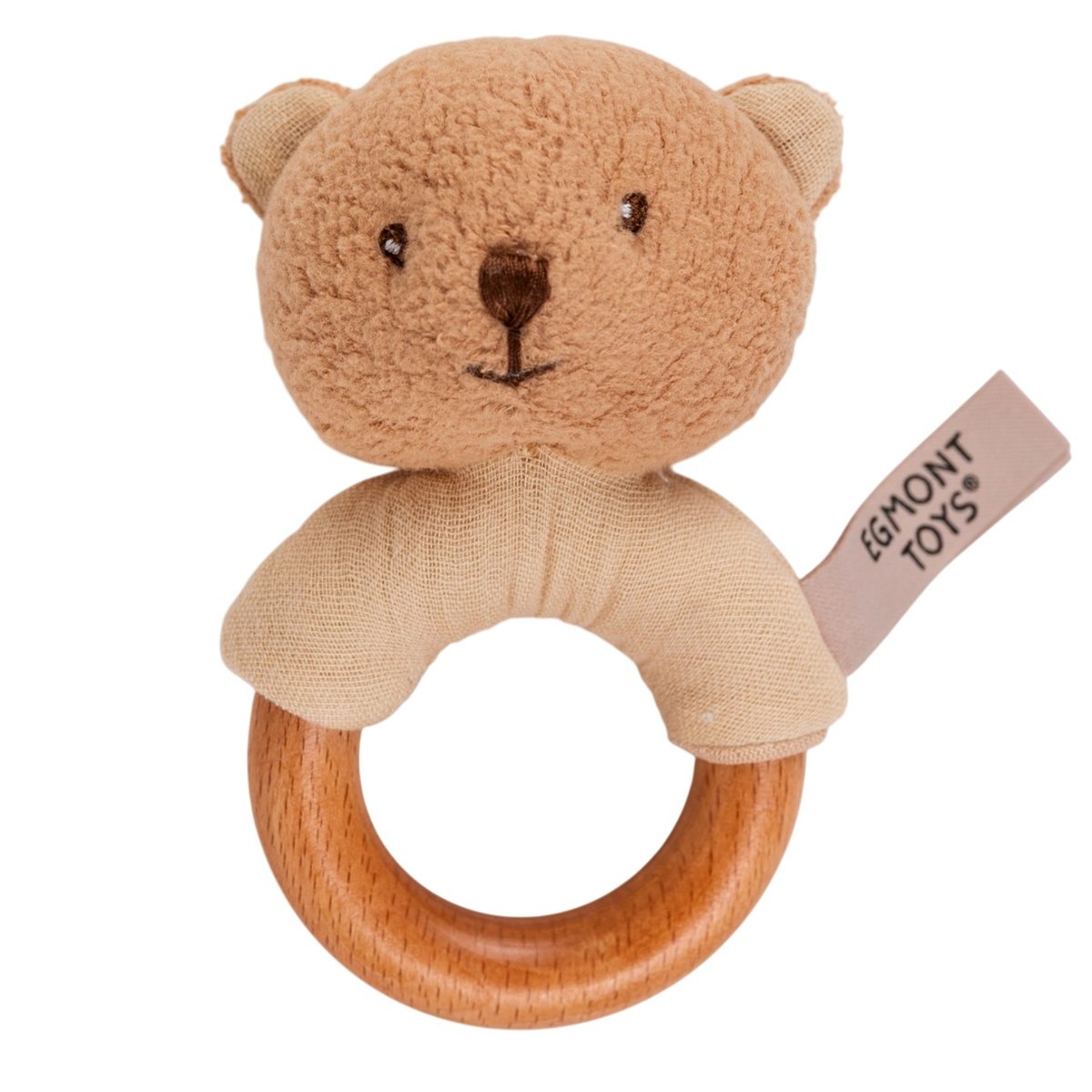 Hochet en bois Marcel l'ours beige, EGMONT TOYS