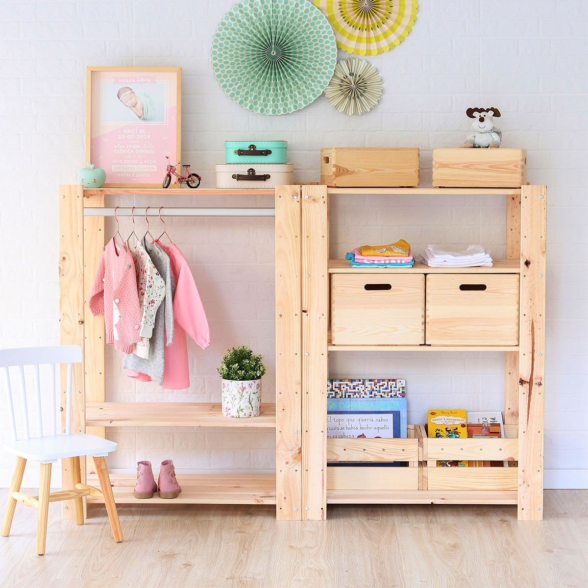 Caisse en pin massif 30 cm Dinamic stackable, ASTIGARRAGA
