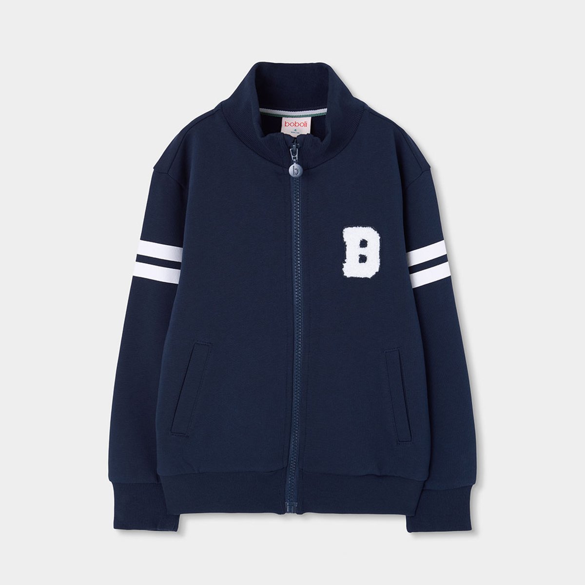 Veste garçon molleton bleu, BOBOLI