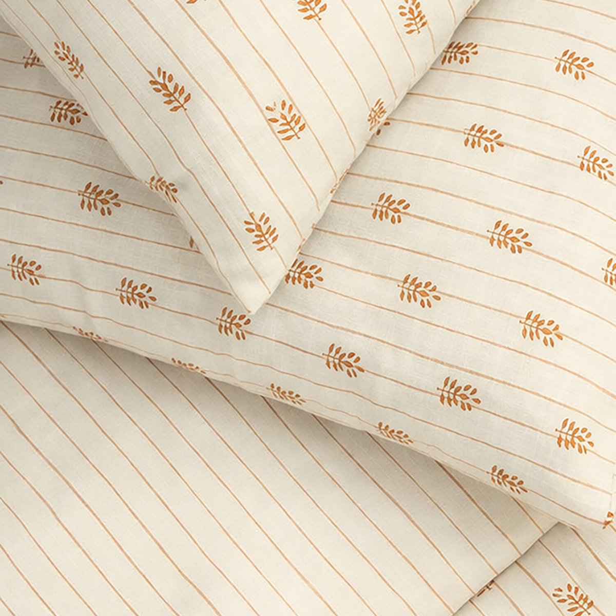Parure housse de couette en coton lavé vintage imprimée, TESS imprime, C DESIGN HOME TEXTILE