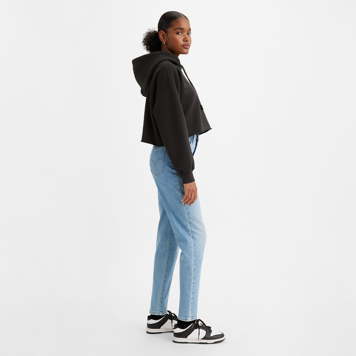 Jean High Waisted Mom light indigo worn in, LEVI'S