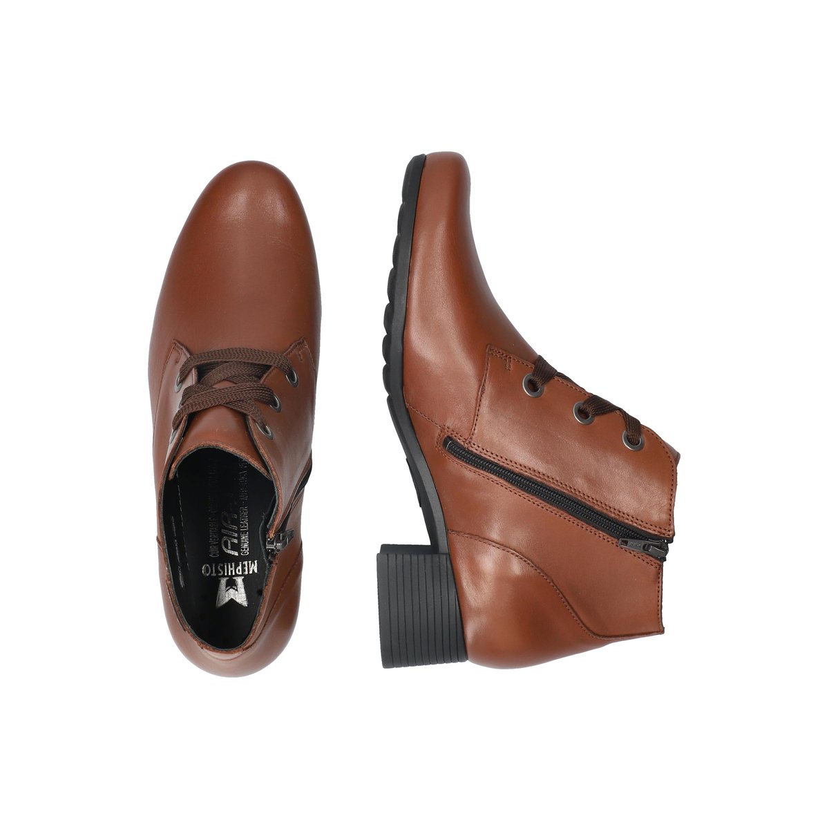 Bottines en cuir GIUSTA rouge chili 5140, MEPHISTO
