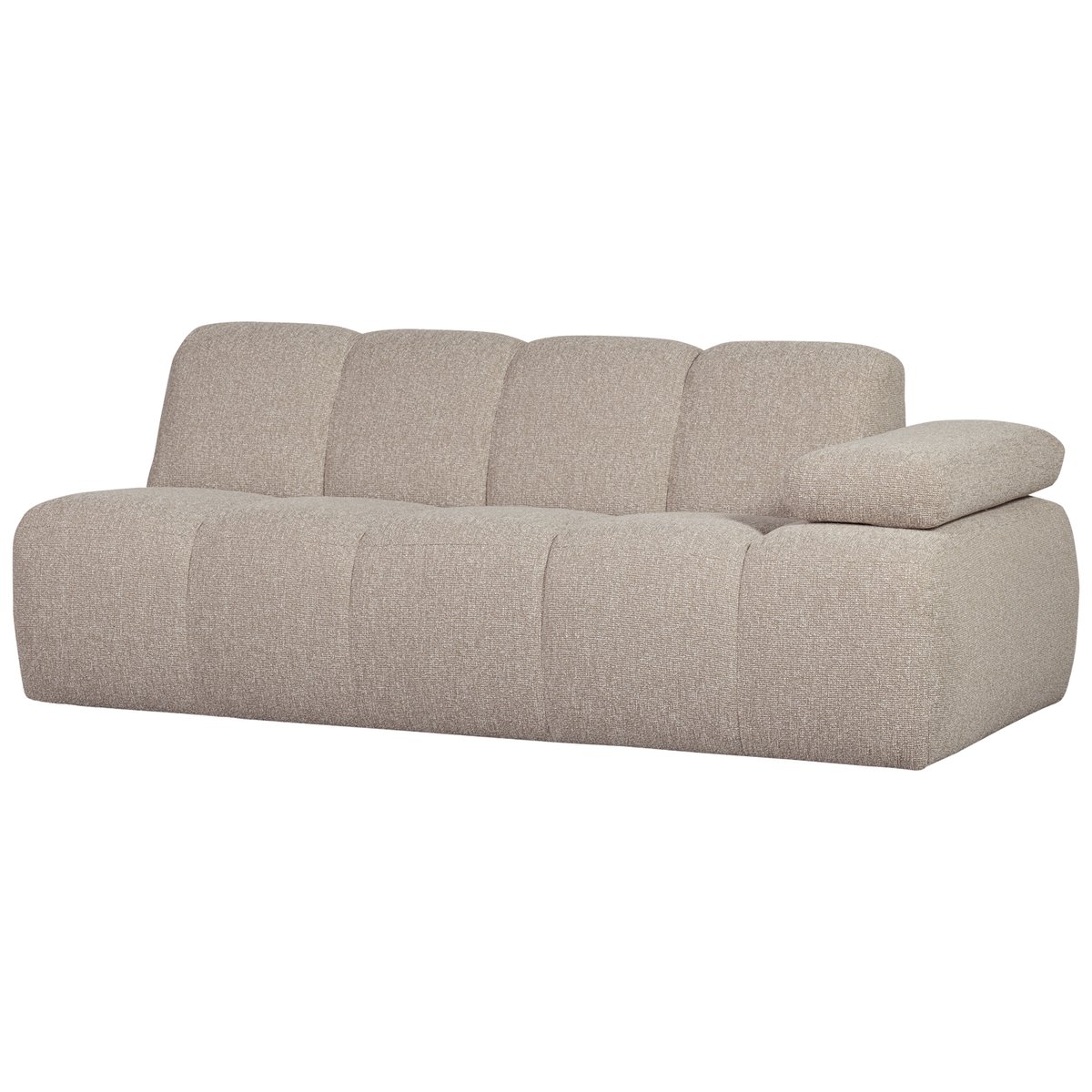 Élément de canapé 2 places droit de bouclé MOJO beige, WOOOD