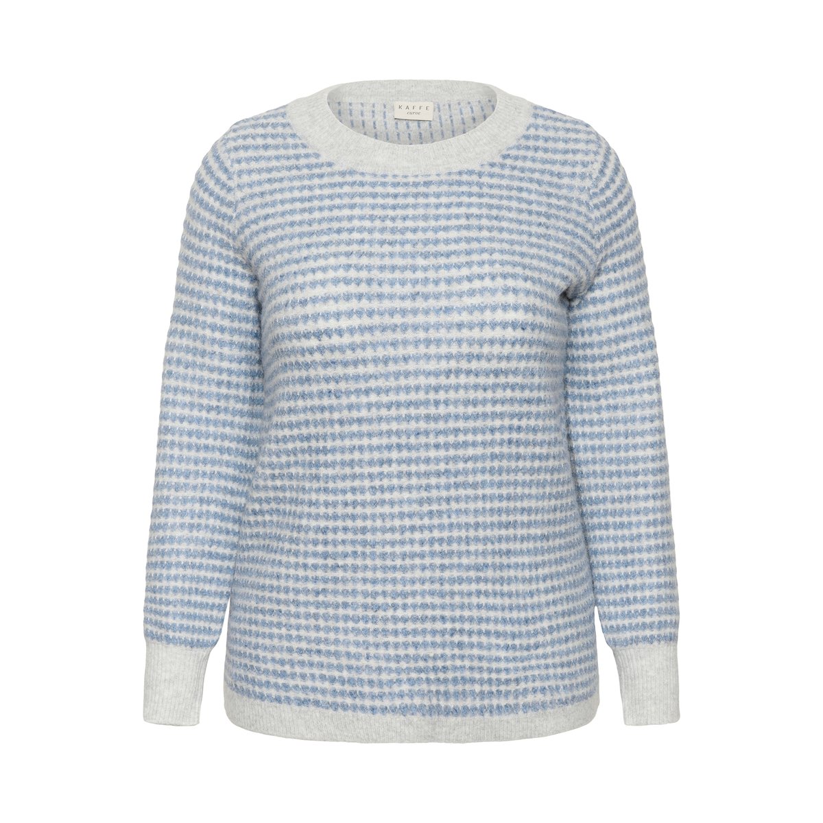 Pullover tricoté gris bleu light grey m./windward structure, KAFFE CURVE