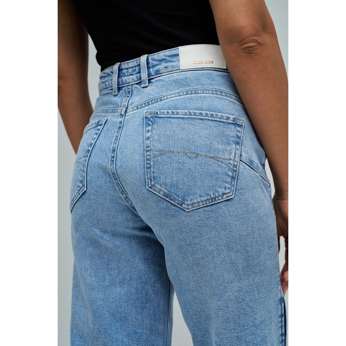 JEAN FAITH PUSH IN WIDE bleu, SALSA JEANS