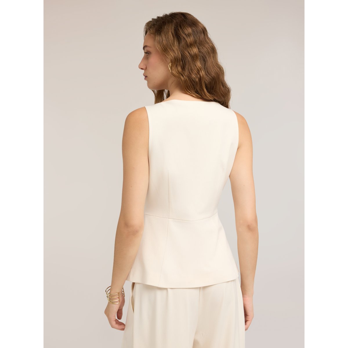Gilet ajusté avec boutons blanc, MOTIVI
