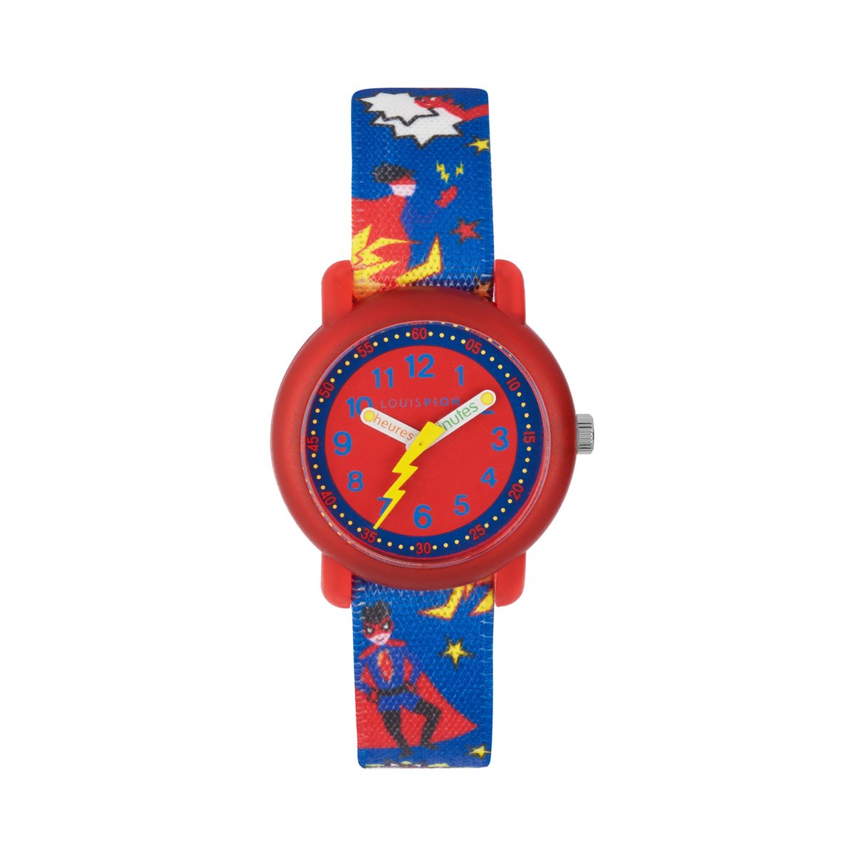 Montre Analogique LOU rouge rouge bleu, LOUIS PION