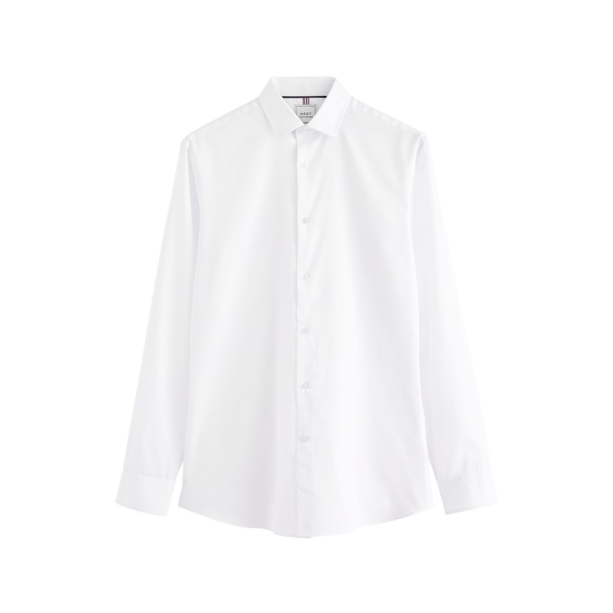 Chemise texturée slim à poignet, lot de 3 blanc/bleu, NEXT