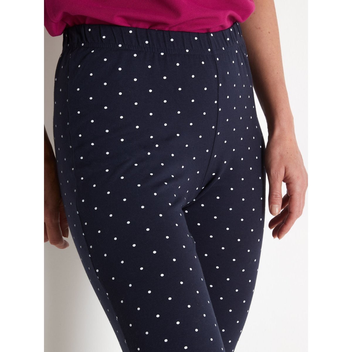 Lot de 2 leggings imprimé pois + marine, DAXON